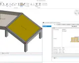 Software di calcolo strutturale mostra un solaio in laterocemento con i dati del peso proprio e peso portato.