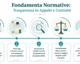 Schema sui fondamenti normativi per la trasparenza in appalti e contratti. Chi firma il sal? La normativa mira a prevenire corruzione e garantire equità.