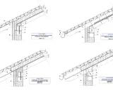 Dettaglio costruttivo: collegamento cordolo-trave in legno con falsi-puntone avvitato.