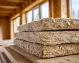 Pannelli isolanti in fibra di legno, pronti per il cappotto interno. Muffa assente, solo materiali naturali per un ambiente sano.