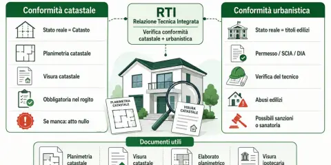 Guida alla conformità catastale e urbanistica di un'unità immobiliare, con documenti utili e checklist.