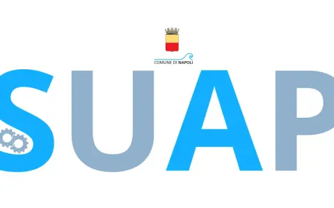 Logo SUAP Comune di Napoli con ingranaggi, per capire la differenza tra sue e suap.