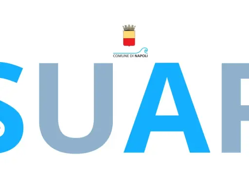 Logo SUAP Comune di Napoli con ingranaggi, per capire la differenza tra sue e suap.