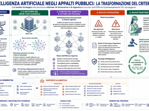 IA per la **centrale di committenza**: analisi strategica, matching know-how, automazione processi, gestione rischi e nuove frontiere professionali.