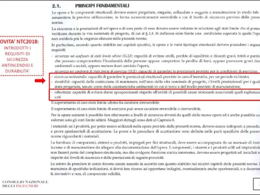 Novità NTC2018: requisiti di sicurezza antincendio e durabilità, in linea con le norme tecniche per le costruzioni.